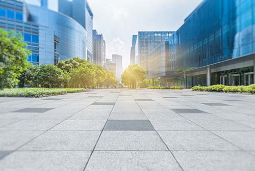 CANUE | Environments and Health Signature Initiative Webinar: Urban Form and Health | February 27 | 3:00 - 4:30 pm (ET)Empty brick floor with modern buildings